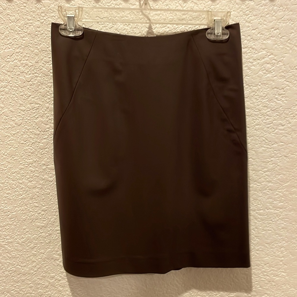 Theory pencil skirt. Size 2, fits like a 0. Chocolate brown